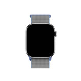 Apple Watch (38/40/SE/41/42mm) Holdit Nylon Watch Strap with Velcro Closure - Grey / Blue