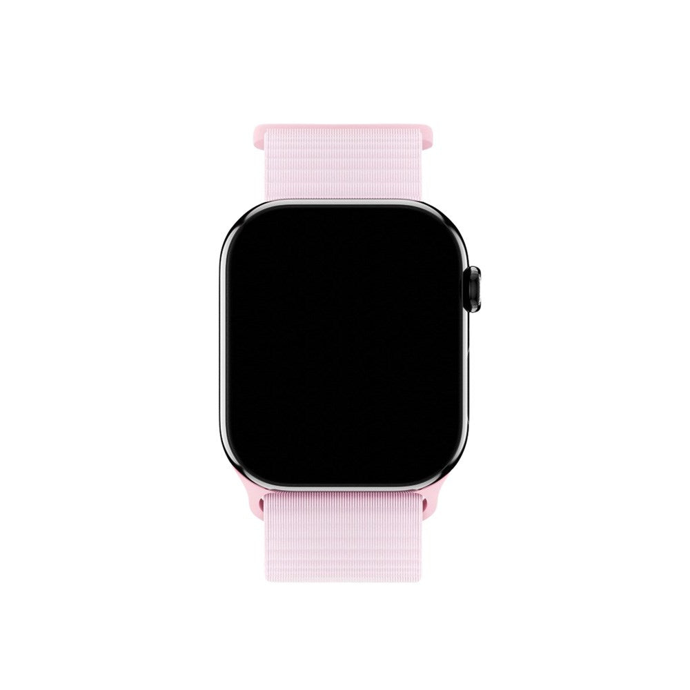 Apple Watch (42/44/SE/45/46/49mm) Holdit Nylon Watch Strap with Velcro Closure - Pink