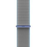 Apple Watch (42/44/SE/45/46/49mm) Holdit Nylon Watch Strap with Velcro Closure - Grey / Blue