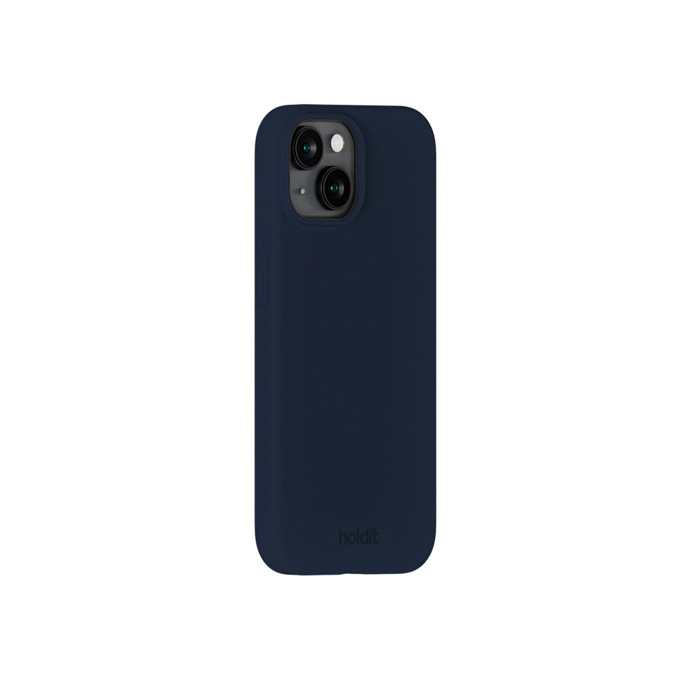 Holdit iPhone 15 Soft Touch Silikone Case - Midnight Blue