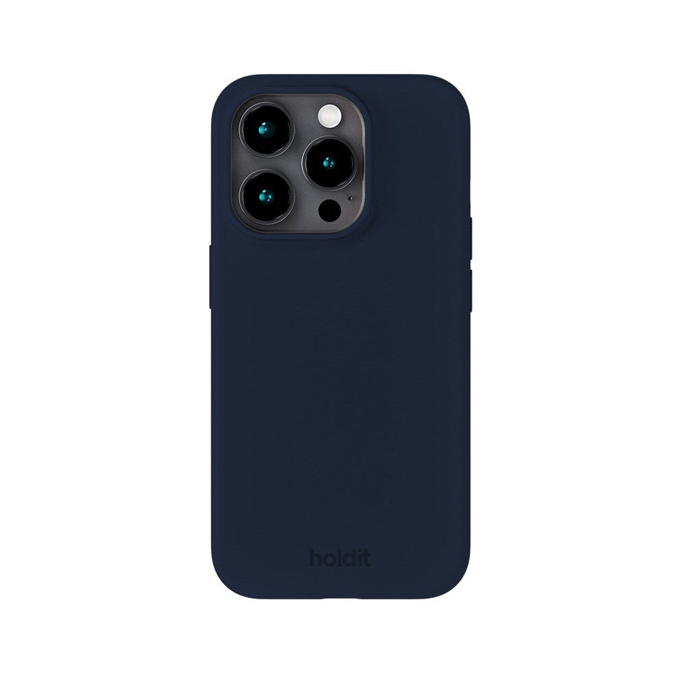 Holdit iPhone 15 Pro Soft Touch Silikone Case - Midnight Blue