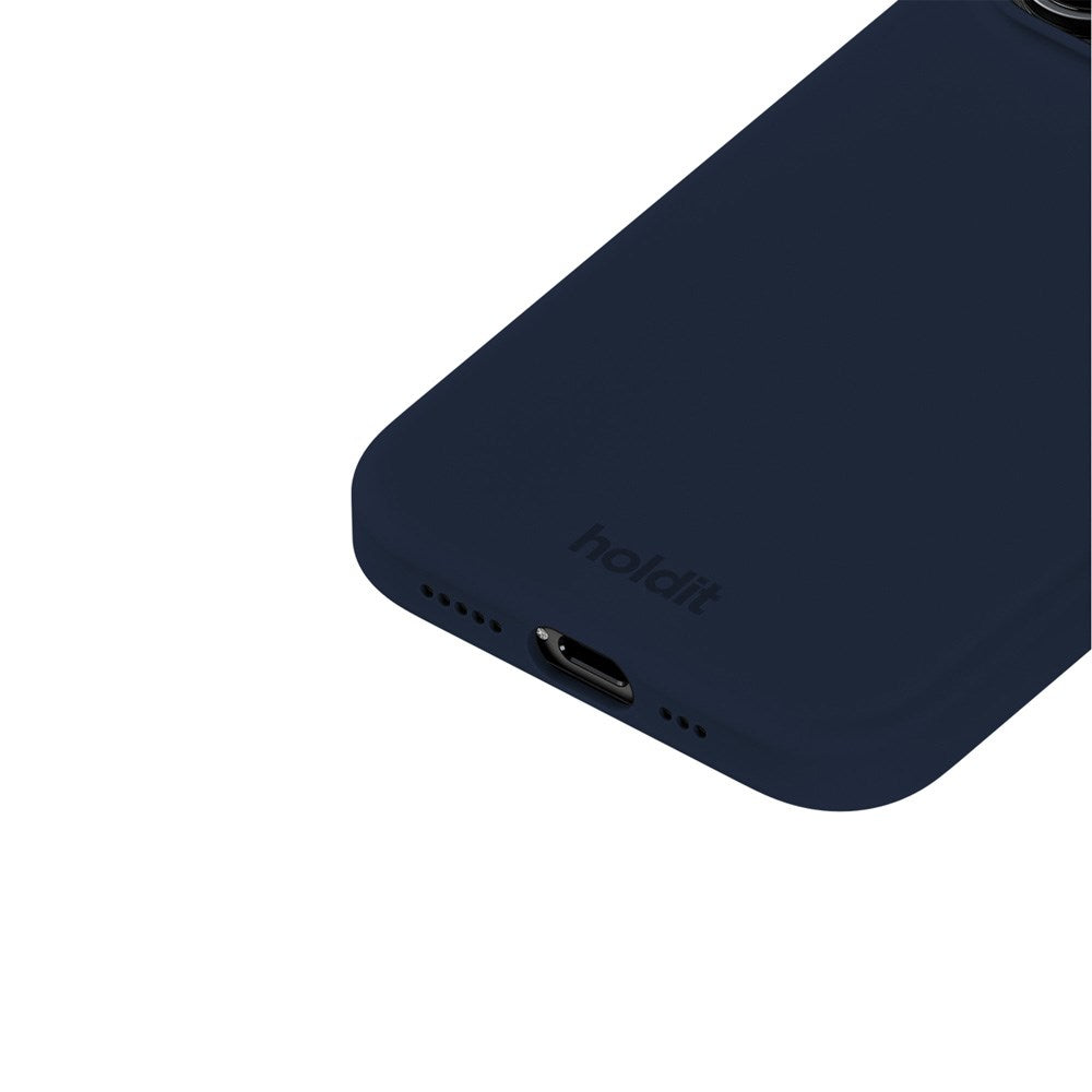 Holdit iPhone 15 Pro Soft Touch Silikone Case - Midnight Blue