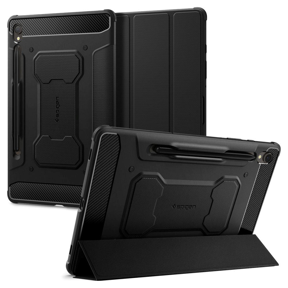 Samsung Galaxy Tab S9 Spigen Rugged Armor Pro Case w. S-Pen Holder - Black