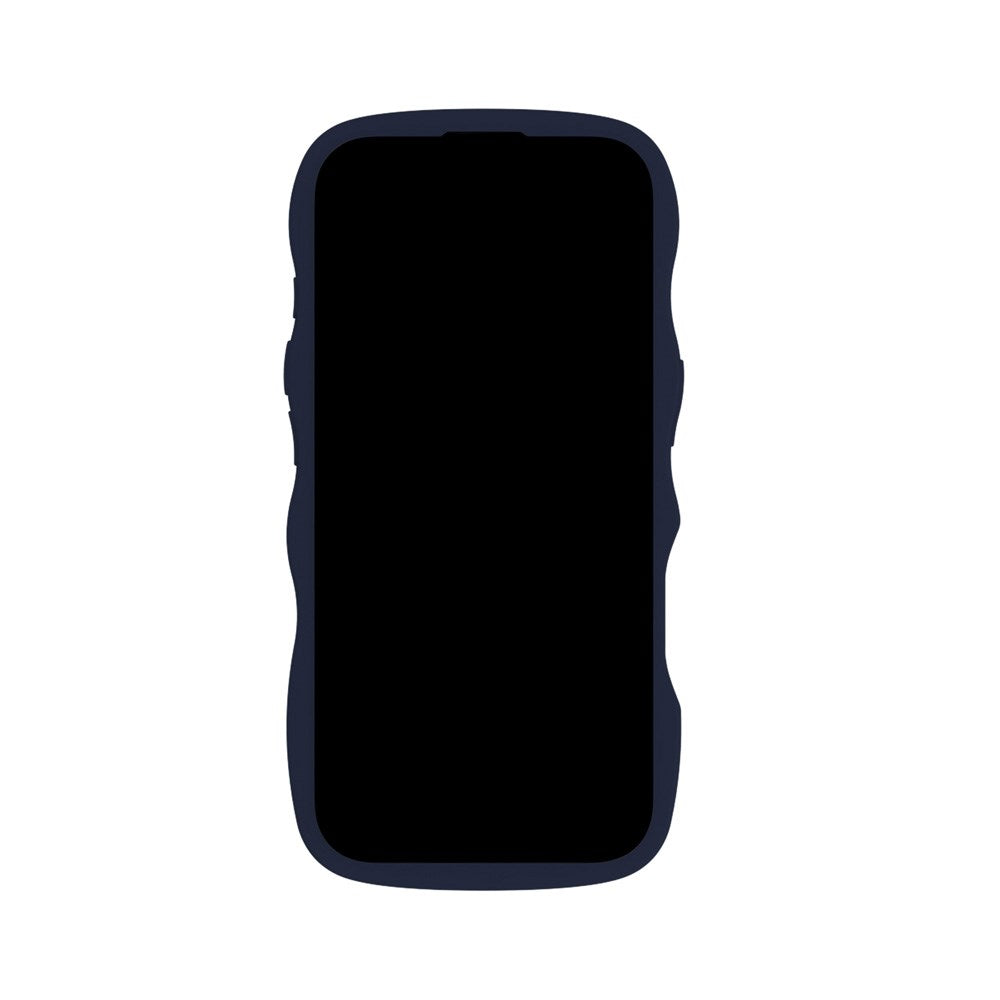 Holdit iPhone 16 Pro Wavy Case - Midnight Blue / Transparent