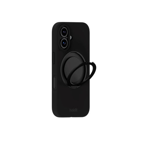 iPhone 16 Holdit Silicone Stand Case - Black