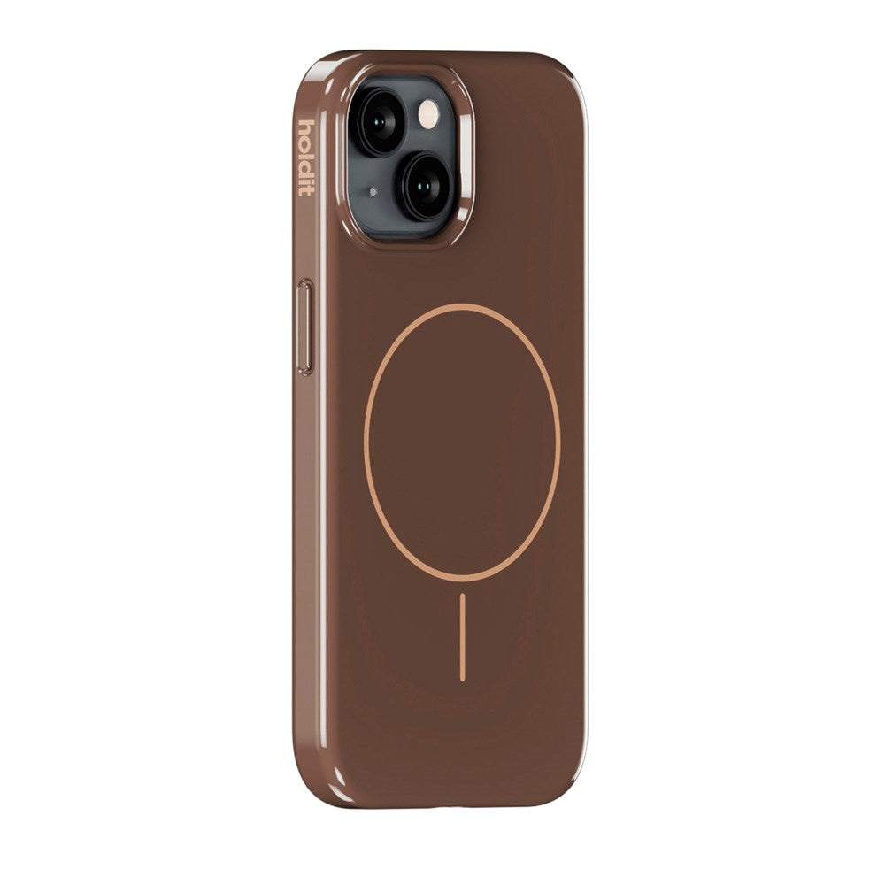 Holdit iPhone 16e / 15 / 14 / 13 Mono Case - MagSafe Compatible - Chocolate / Beige