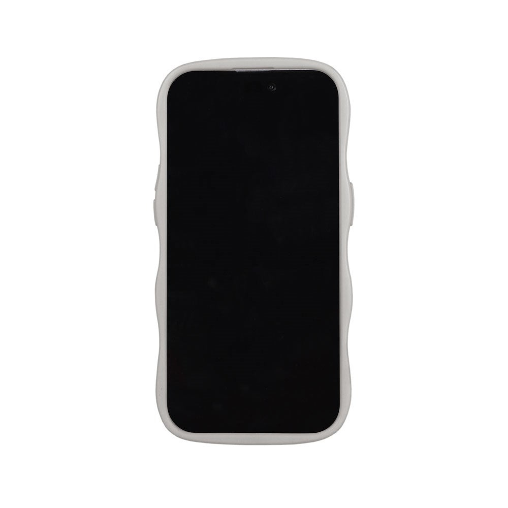 iPhone 16e / 15 / 14 / 13 Holdit Wavy Case - Wool Grey / Transparent