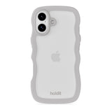 iPhone 17 Holdit Wavy Case - Wool Grey / Transparent