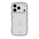 iPhone 17 Pro Holdit Wavy Case - Wool Grey / Transparent