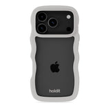 iPhone 17 Pro Holdit Wavy Case - Wool Grey / Transparent