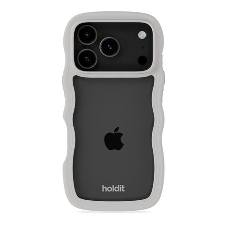 iPhone 17 Pro Holdit Wavy Case - Wool Grey / Transparent