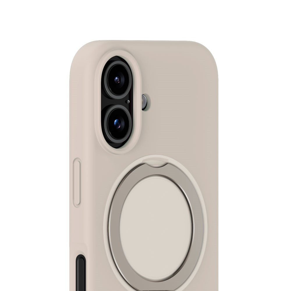 iPhone 16 Holdit Silicone Stand Case - Light Beige