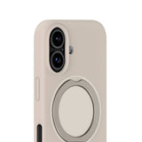 iPhone 16 Holdit Silicone Stand Case - Light Beige