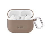 Apple AirPods Pro (3rd Gen.) Holdit Silicone Case with Carabiner - Mocha Brown