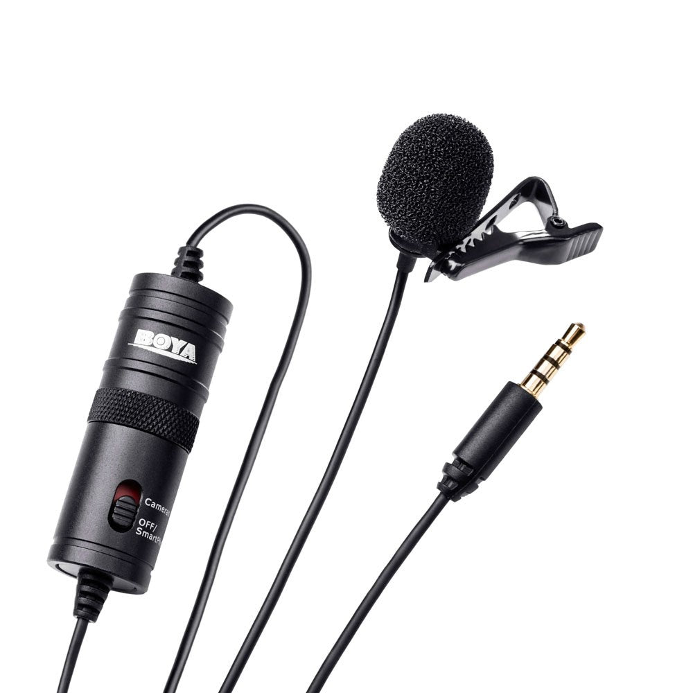 BOYA BY-M1 Clip-On Microphone with 3.5mm Mini Jack - 6m - Black