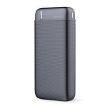 Forever Travel Battery PowerBank 20.000 mAh w. 2 x USB-A - Black