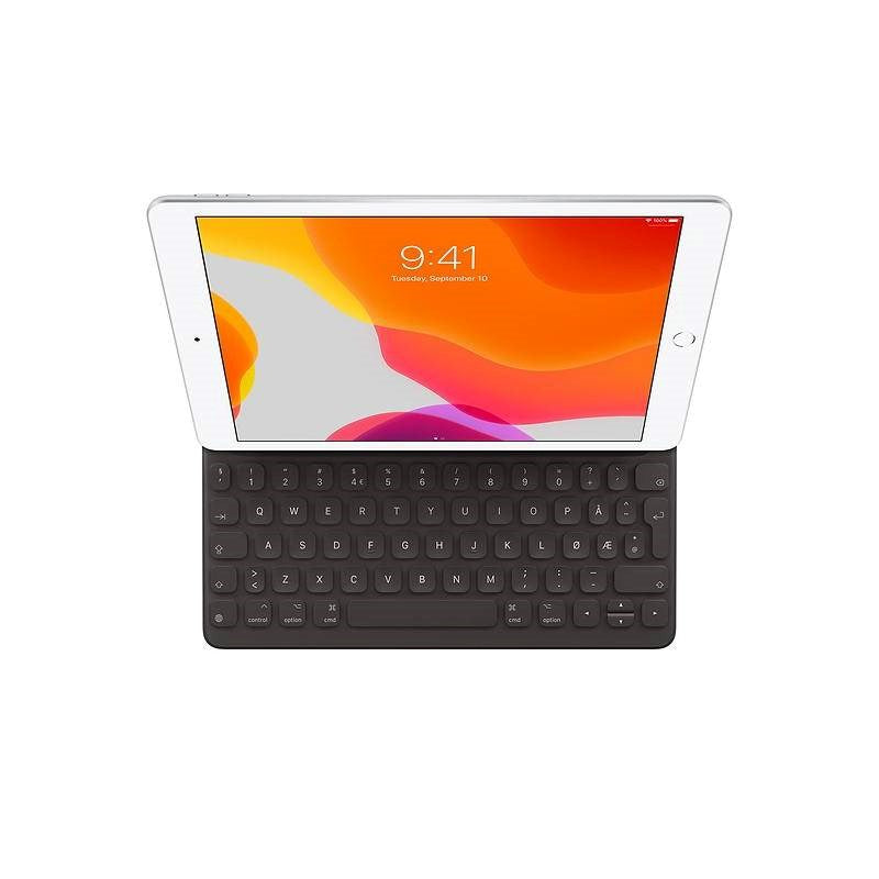 iPad 10.2" (2021 / 2020 / 2019) / Air (2019) / Pro 10.5" Apple Case with Keyboard - Norwegian Keyboard - Black