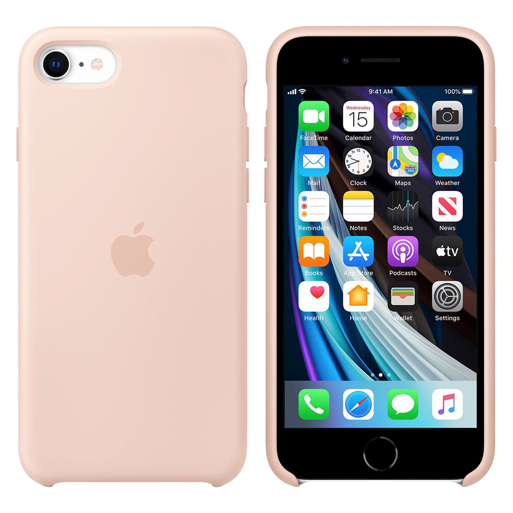Original Apple iPhone SE (2022 / 2020) / 8 / 7 Silicone Case - Chalk Pink (MN6G3ZM/A)