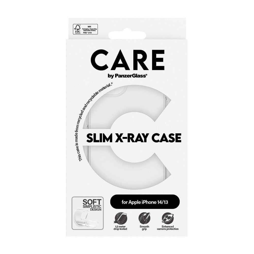 CARE by PanzerGlass iPhone 14 / 13 FASHION X-Ray Soft Basic Case - Transparent