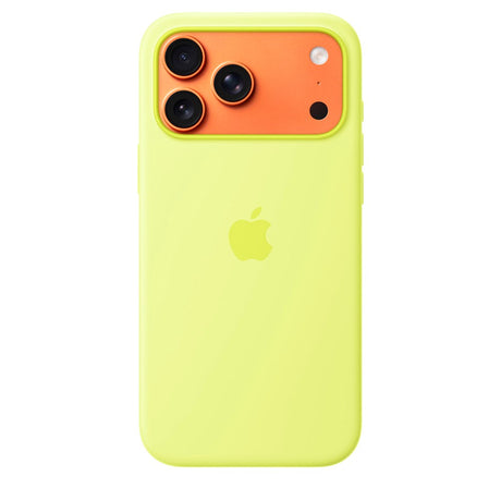 Original Apple iPhone 17 Pro Max Silicone Case - MagSafe Compatible - Neon Yellow (MGFM4ZM/A)