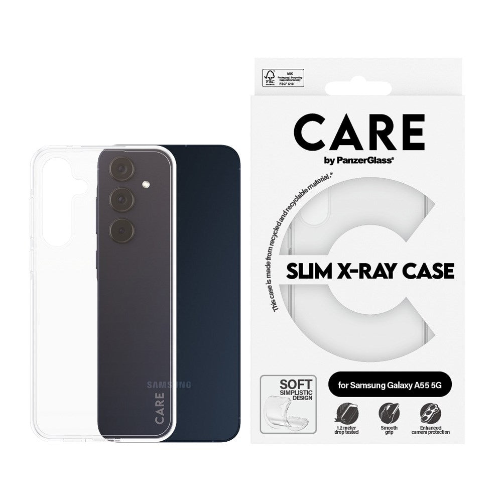 CARE by PanzerGlass Samsung Galaxy A55 (5G) FASHION X-Ray Soft Basic Case - Transparent