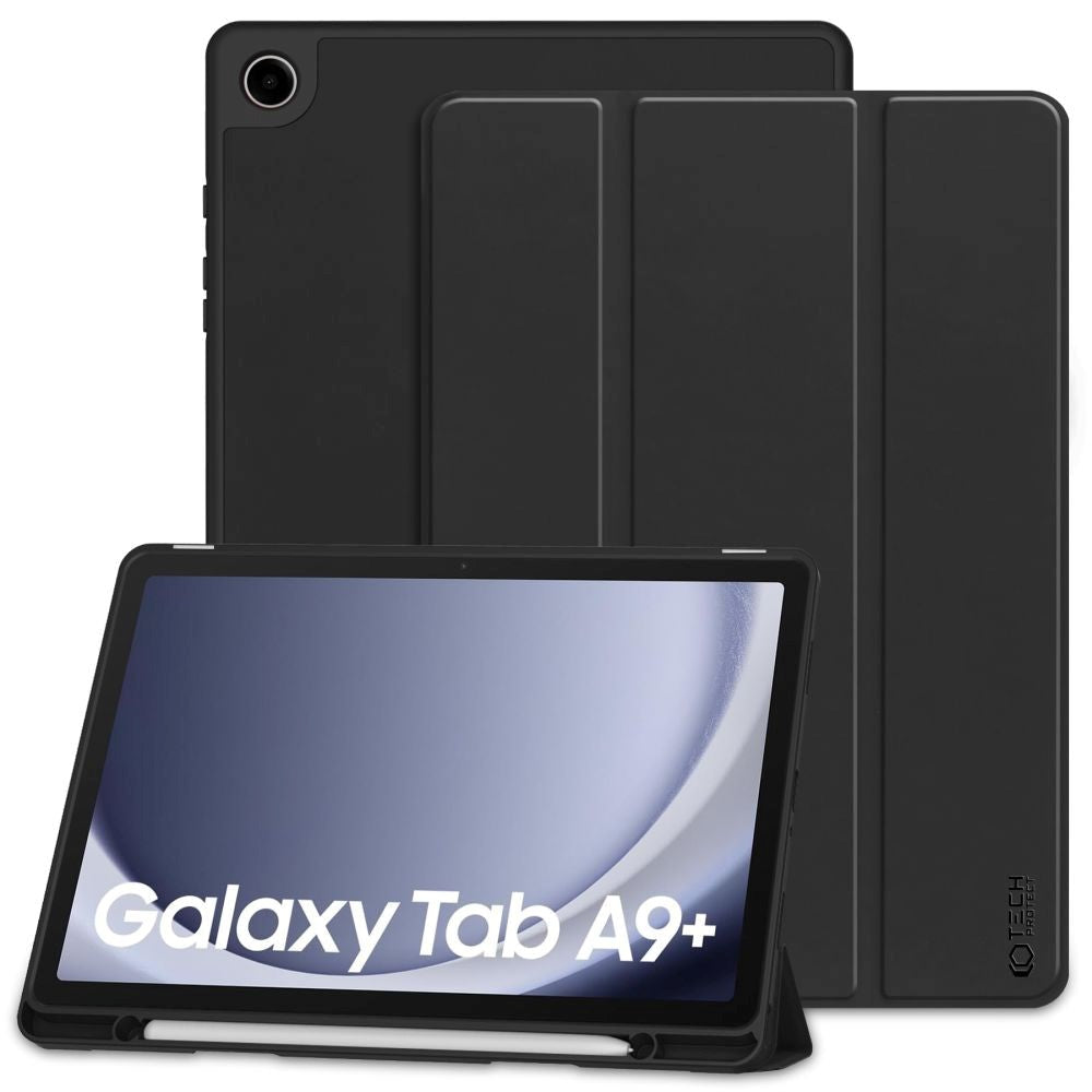 Samsung Galaxy Tab A9+ (Plus) Tech-Protect SC Case w. Stylus Holder - Black