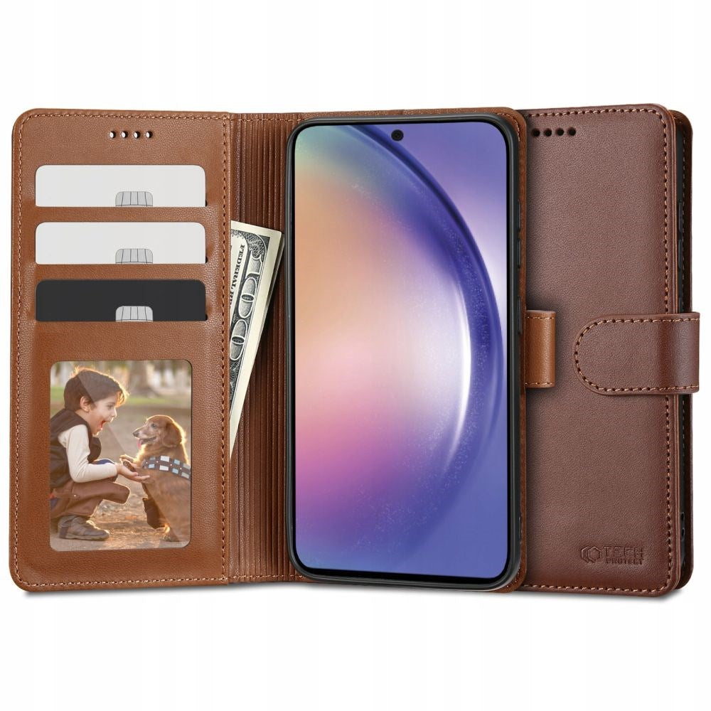 Samsung Galaxy A54 (5G) Tech-Protect Wallet Case - Brown