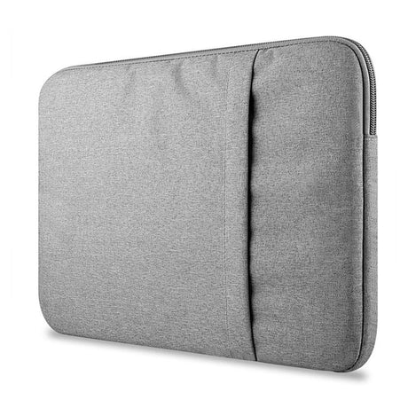 Tech-Protect Fabric Laptop Sleeve 13-14" w. Extra Pocket (33 x 24 cm) - Light Grey