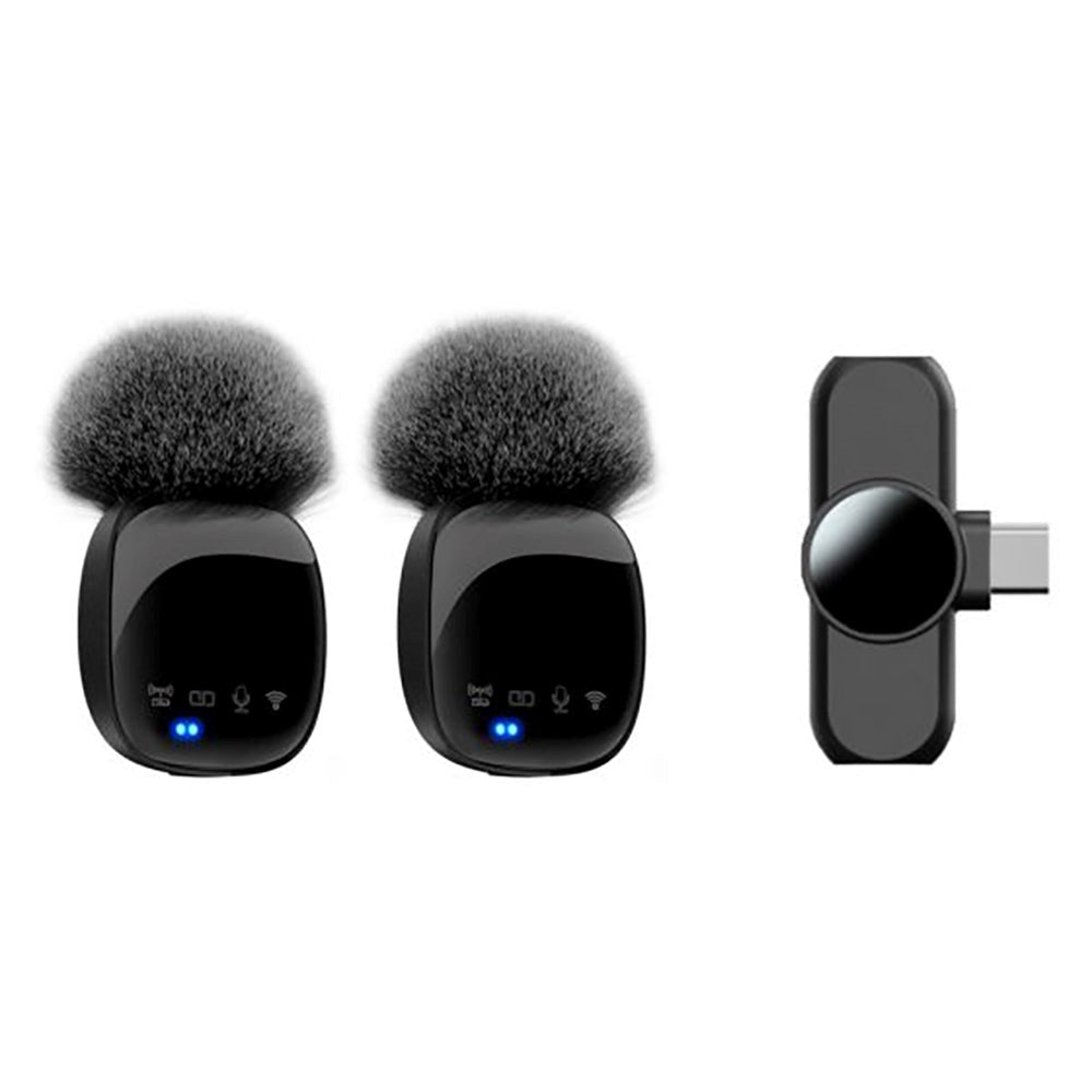 Lippa Pro 2. Pack Wireless Microphone w. USB-C - Black