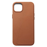 Mujjo iPhone 14 Plus Leather Wallet Case - Brown