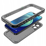 Tech-Protect iPhone 15 Pro Max Waterproof Case - MagSafe Compatible - Transparent / Black