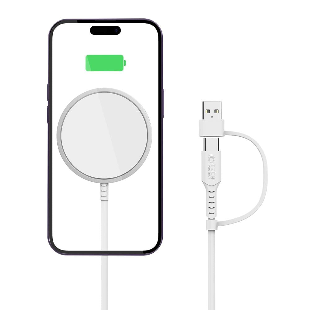 Tech-Protect QI15W-A26 Wireless Charger - MagSafe Compatible - White