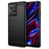 Xiaomi Redmi Note 12 (5G) / Poco X5 (5G) Tech-Protect Flexible Plastic Carbon Case - Black