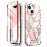 iPhone 14 / 13 i-Blason Cosmo Marble Case w. Screen Protector - Pink