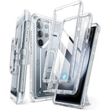 Samsung Galaxy S24 Ultra SUPCASE Unicorn Beetle Pro 2-Set Tough Case w. Screen Protection - Transparent