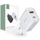 Tech-Protect Network 30W Wall Charger w. 1 x USB-C & 1 x USB-A - White