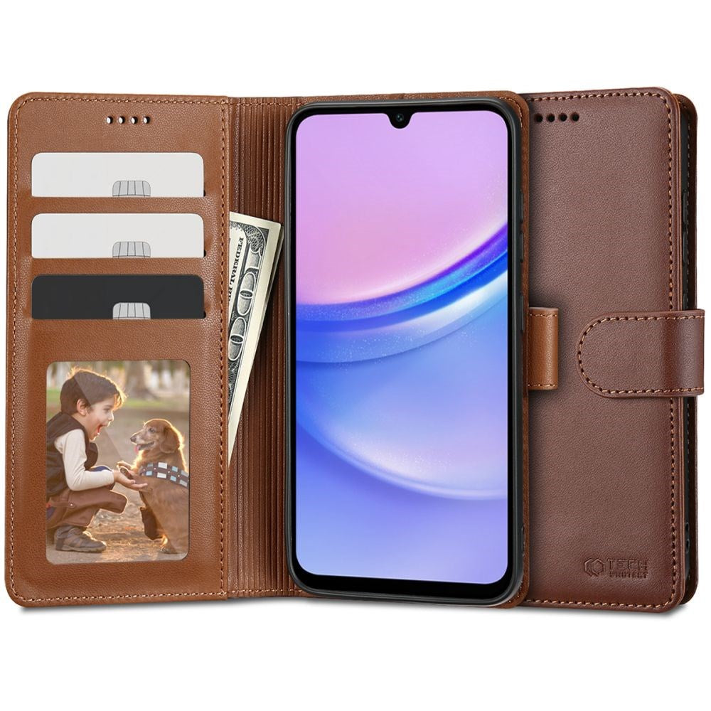 Samsung Galaxy A15 (5G) / A15 Tech-Protect Tech-Protect Wallet Case - Brown