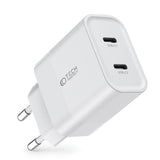 Tech-Protect 20W Wall charger with 2 x USB-C & USB-C Cable - White