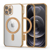 iPhone 13 Tech-Protect MagShine Case - MagSafe Kompatibel - Transparent / Gold