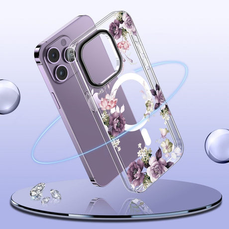 iPhone 15 Pro Max Tech-Protect MagMood Case  - MagSafe Compatible - Spring Floral