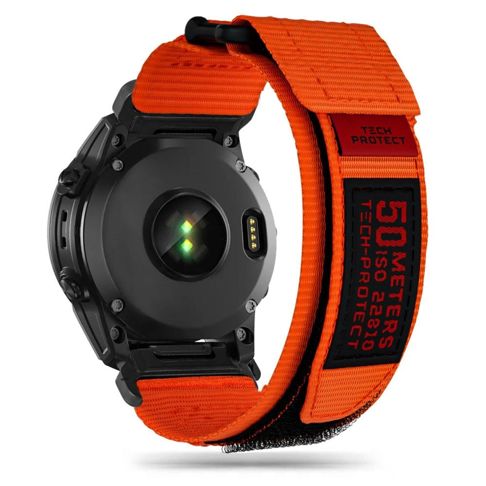 Universal Garmin 26mm QuickFit Tech-Protect Scout Pro Fabric Strap - Orange