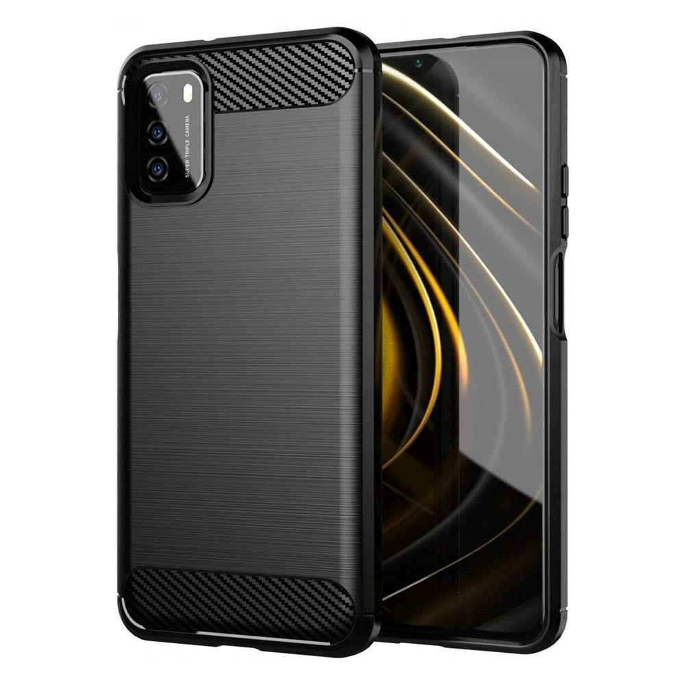 Xiaomi Poco M3 Tech-Protect Flexible Plastic Carbon Case - Black