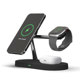 Tech-Protect A12 3-in-1 Wireless Charger 15W w. Built-in LED Lamp - Black