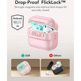 ESR AirPods (4th Gen) HaloLock Pulse Case - MagSafe Compatible - Pink
