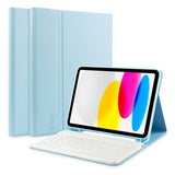 iPad 10.9" (2022) Tech-Protect Keyboard Case With Pencil Holder - English Layout - Blue