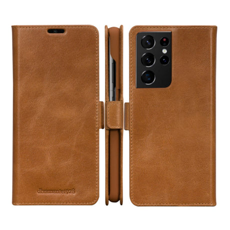 Samsung Galaxy S21 Ultra dbramante1928 Lynge Genuine Leather Magnet Case - Tan