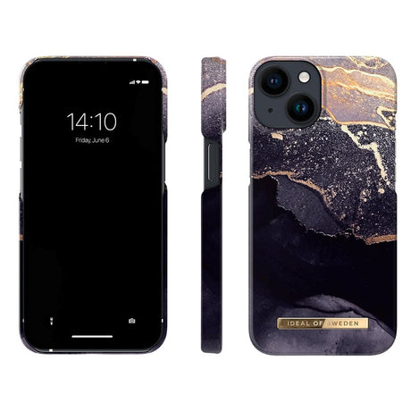 iDeal Of Sweden iPhone 14 Pro Fashion Case - Golden Twilight Marble