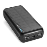 SBS Solar Powerbank with 2x USB-A 10W - 20.000 mAh - Black