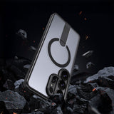 Samsung Galaxy S26 Ultra Hurtel Hybrid Armor X Case with Kickstand – MagSafe Compatible – Black