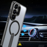 Samsung Galaxy S26 Ultra Hurtel Hybrid Armor X Case with Kickstand – MagSafe Compatible – Black